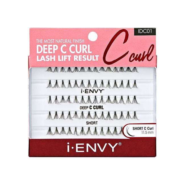 iENVY False Eyelashes Deep C Curl Individual Lashes Natural Finish Eyelash (Short)