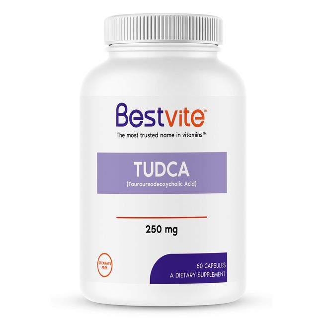 Bestvite TUDCA 250mg (60 Capsules) (Tauroursodeoxycholic Acid) - No Stearates