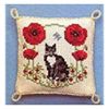 Textile Heritage Cross Stitch Pincushion Kit - Poppy