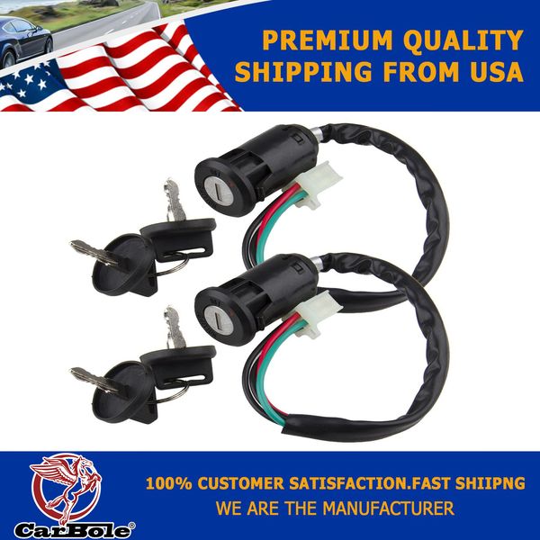 2 Set Ignition Switch Key For Go-Karts Quad ATVs 50cc 70cc 90cc 110cc 150c