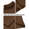 Coofandy Mens Casual Basic Thermal Turtleneck Slim Fit Pullover Thermal Sweaters, Brown, X-Large