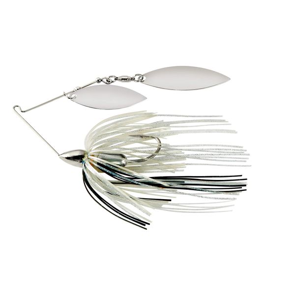 War Eagle Custom Lures WE12SENW67 1/2Se Double Willow Nickle Frame Artificial Fishing Bait, Silver Shiner