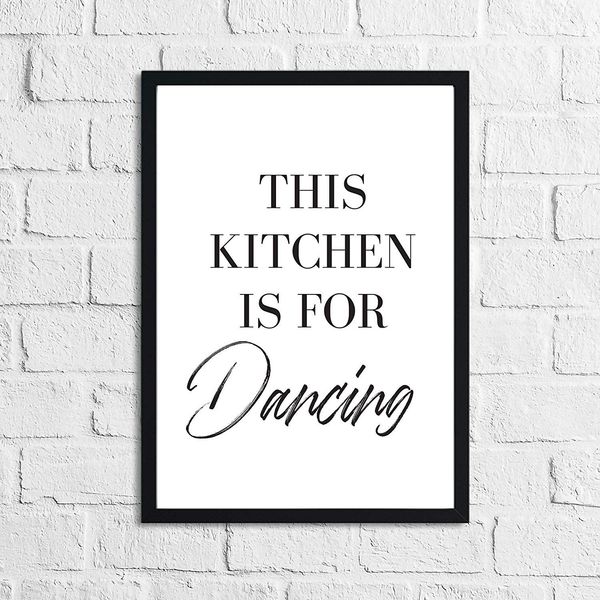 JasonCarlMorgan Winster Creations Home Decor Print, This Kitchen Dancing A4
