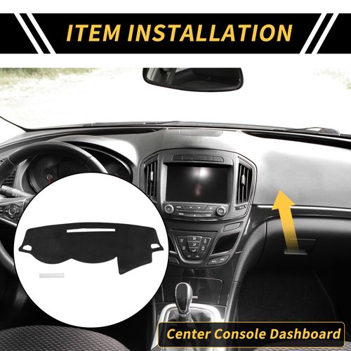 REPAIROCK Dash Cover for Mitsubishi Triton L200 2015-2020 Dash Board Mat Anti-Slip Dash Cover Mat Flannel Center Console Dashboard Cover Pad Carpet Black