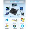2024 New / USB 3.0 High Speed Transfer: CD DVD Drive, External USB 3.0 & Type-C Cable, External DVD Drive, Windows/Linux/Mac OS Internal Cable, Thin, Lightweight, Portable, Read & Write, Error