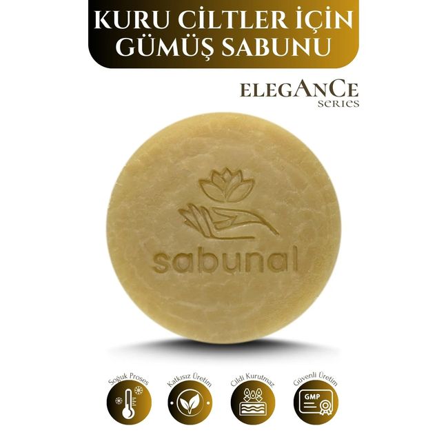 Gümüş Sabunu Kuru Ciltler Için Temizlerken Nemlendiren Besleyici Cilt Bakımı 100 gr