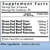 Beef Organs - Capsules, 120 Ct. 3000mg, Grass Fed, Non GMO