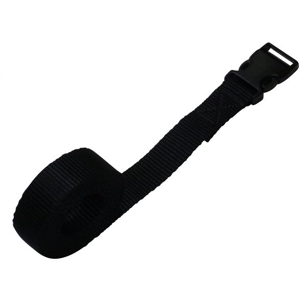 Benristraps 25mm Webbing Strap with Quick-Release Buckle (black, 3 metres)