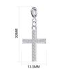 Philip Jones Cross Charm Created with Zircondia® Crystals