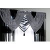 Ideal Textiles Silver Grey Voile Curtain Swag