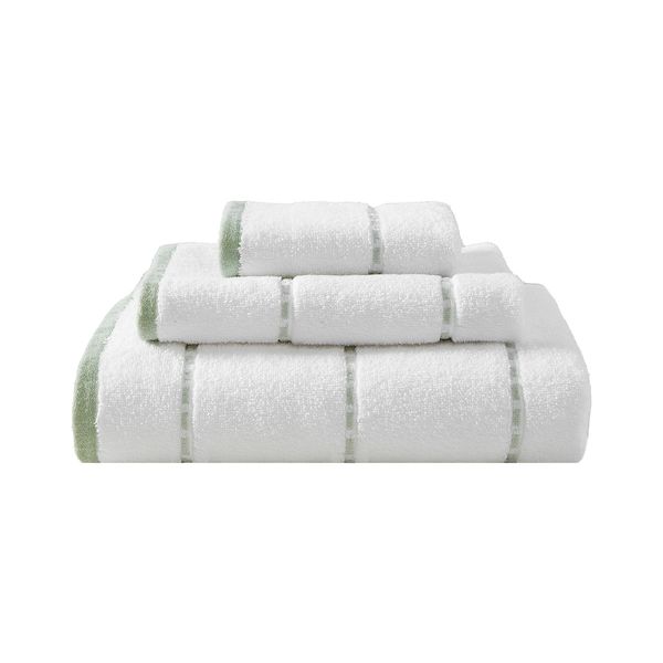 Tommy Bahama- Bath Towels Set, Soft Cotton Bathroom Decor, Highly Absorbent & Medium Weight (Ridley Solid Green, 3 Piece)