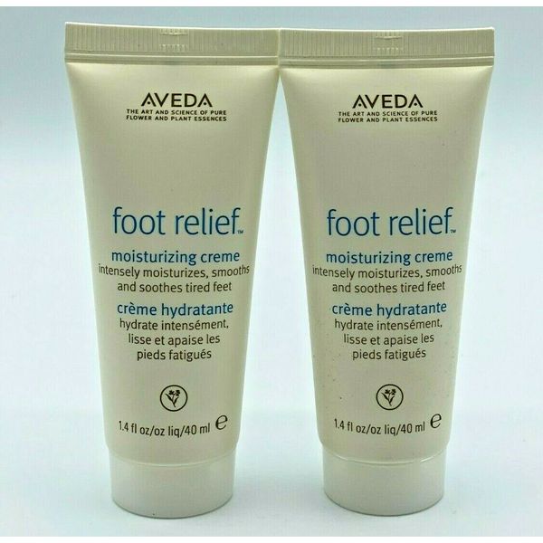 2 X Aveda Foot Relief Moisturizing Creme 1.4 oz 40 ml each BRAND NEW FAST SHIP