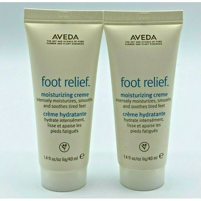 2 X Aveda Foot Relief Moisturizing Creme 1.4 oz 40 ml each BRAND NEW FAST SHIP