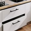 9BUILD 10 Pack 3.75 Inch Matte Black Cabinet Pulls Kitchen Cabinet Handles Black Cabinets Hardware Kitchen Drawer Pulls