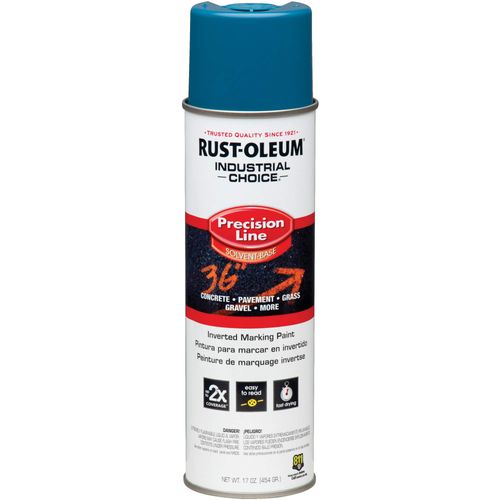 Industrial Choice M1600/M1800 System Precision-Line Caution Blue Inverted Marking Paint [Set of 12]