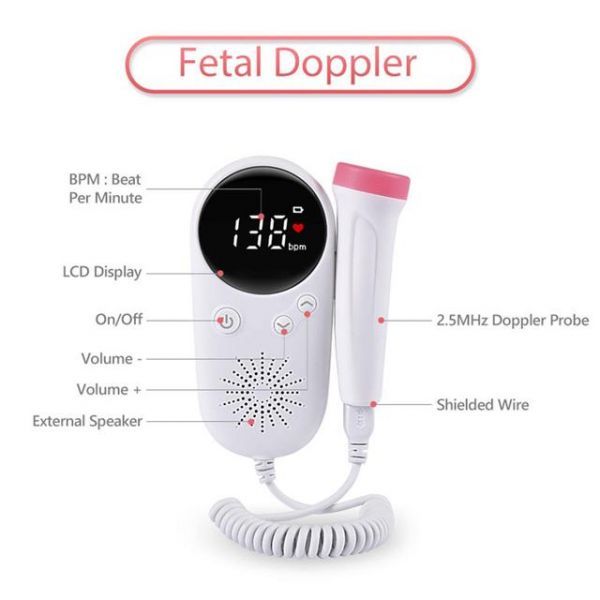 Fetal Heart Sound Meter Heart Rate Heart Sound Listener Gift for Pregnant Women 6, 01 type 1set