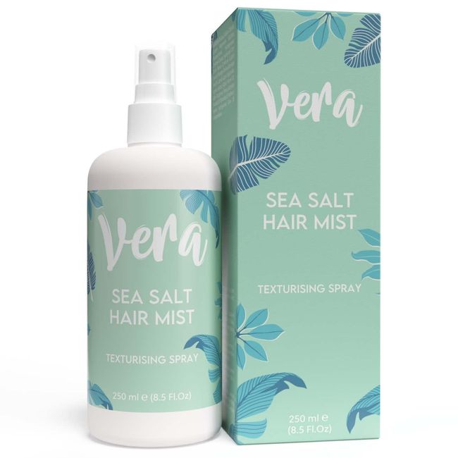 VERA Sea Salt Spray Hair Produkt - pflegendes Salt Water Spray für volleres Haar mit Beach Wave Look, Seasaltspray mit Arganöl Haarerneuerung, Meerwasser Haarspray, Salzwasser Haarspray [250ml]