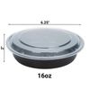 150 Set Meal Prep 16 oz Reusable Microwaveable Round Food Containers With Lids
