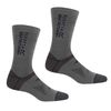 Adult's 2 Pair Wool Hiker Socks Black/Dark Red 9-12