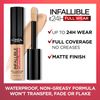 L'Oreal Paris Makeup Infallible Full Wear Waterproof Matte Concealer, Full Coverage, Eggshell, 0.33 fl. oz.