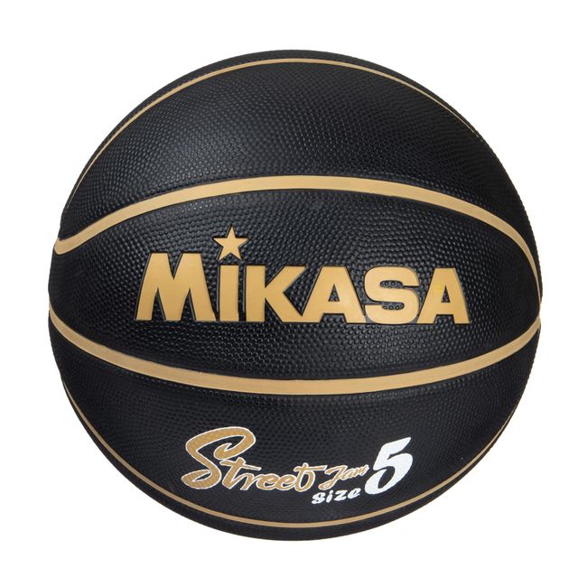 Mikasa BB502B-BKGL-EC Basketball, Size 5, Rubber, Black/Gold, Recommended Internal Pressure 3.1 - 4.6 psi (0.22 - 0.32 kgf/cm2)