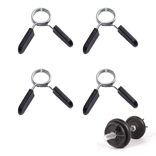 Dumbbell Bar, Spring Clasp, Spring Clip, Spring Lock, Sports Spring Locks, Spring Clasps, Dumbbell Clasps, Dumbbell Clamp, Pack of 4, 30 mm Diameter