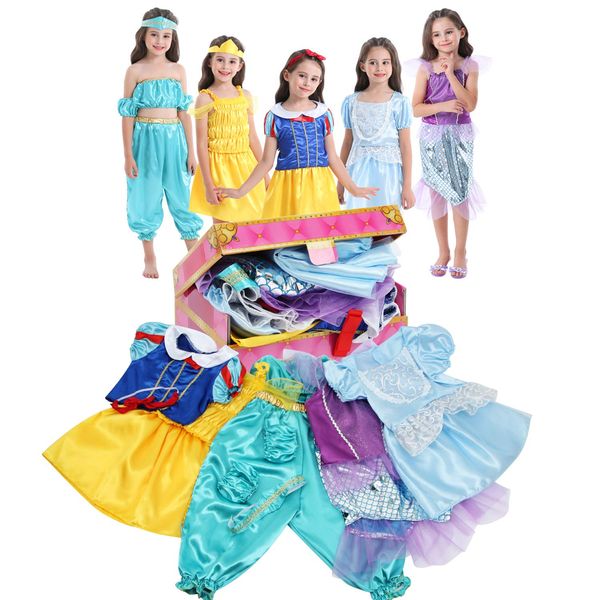 Girls Dress up Trunk VGOFUN Princess Costume Dress Pretend Play Set for Girls Toddlers (Princess dress up trunk-2)