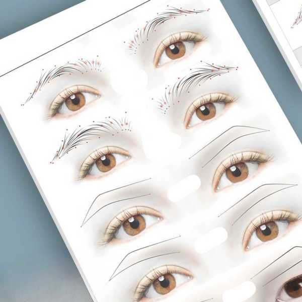 Semi-permanent eyebrow practice paper beginner&#39;s textbook natural drawing tattoo education