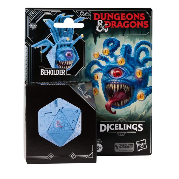 Dungeons & Dragons Dicelings Blue Beholder Collectible D&D Monster Dice Transforming Giant d20 Action Figures Role Playing Dice