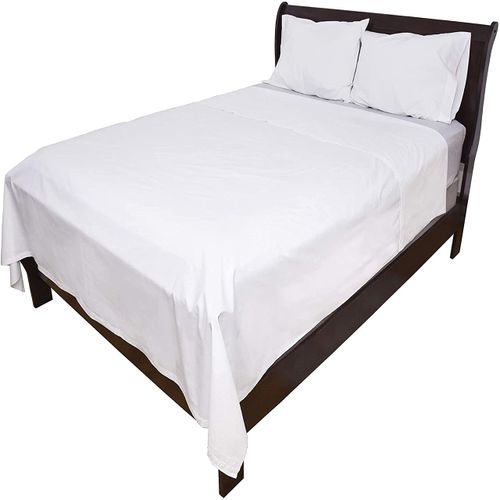 Pacific Linens 1-Piece Flat Bed Sheets - 200 Thread Count Cotton Sheets - College Dorm Room Essentials, Twin Sheets, Twin Sheets Set, Twin Bed Sheets, Twin Bedding Sets (66 x104 in, Twin XL)