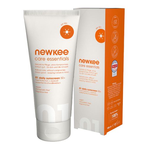 newkee Sun Cream SPF 50+ (100 ml) Waterproof, Sun Protection Ideal for Sports, Sunscreen with SPF 50 - Sun Lotion Suitable for the Face & Developed by Manuel Neuer & Angelique Kerber