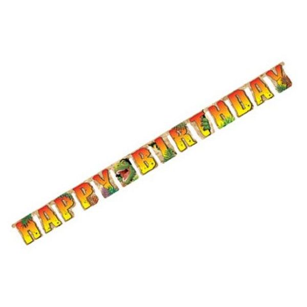 Dino Blast Jointed Happy Birthday Banner