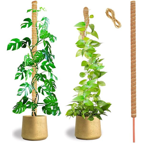 Monstera Stanch, Gardening, Gardening, Plants, Mosporle, Pot Tower Stanch, Made of Natural Coconut, 44.9 inches (114 cm) Length, DIY and Can Be Used as a Bendable Plant Stick to Support the Growth of