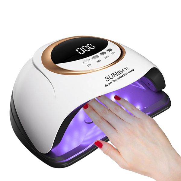 Timpou 180W UV LED Nail Lamp, Professional Nail Dryer, Gel Nail Polish, UV Nail Light with 4 Timer Settings, Automatic Sensor, LCD Display