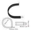 6Pcs 1-7/8" Cable Clamp R Shape Stainless Steel Rubber Cushioned Pipe Strap