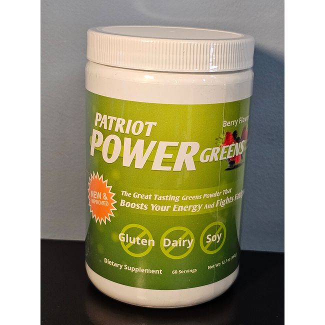 Patriot Power Greens Berry Flavor - 60 Servings - New / Sealed! Exp 11/2024