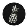 Silver white Pineapple on Black PopSockets Swappable PopGrip