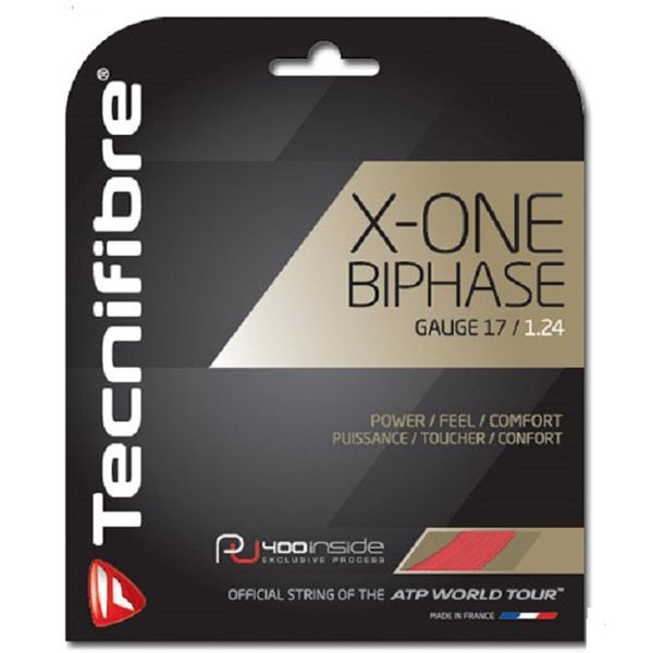 Tecnifibre X-One Biphase 17 (1.24mm) Tennis String Red