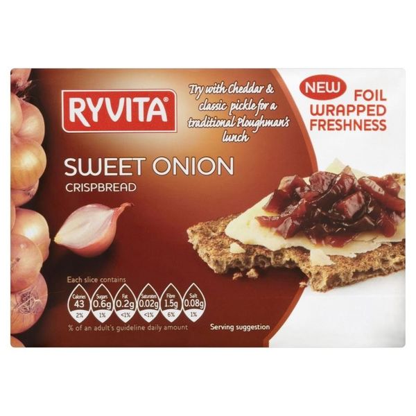 Ryvita Sweet Onion Crispbread (200g) - Pack of 2