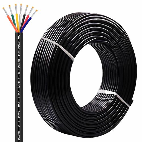LINKSQ UL2464 5FT 16 Gauge 7 Conductor PVC Electrical Wire, Tinned Copper Hookup Wire, 16 AWG 7 Wire, 16/7 Low Voltage Wires, Landscape Wire, OFC Speaker Cable, Automotive Battery Wires