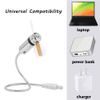 Cuifati USB Programmable Mini LED Fan with Flexible Gooseneck, Programmable RGB LED Display, Memory Function for PC, Notebook, Laptop