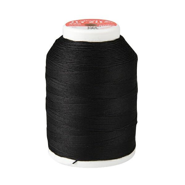Fujix Hand Sewing Thread "High Spun Button Twine #20, 500m Black"