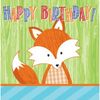 Forest Fox Happy Birthday Lunch Napkins (16 ct)