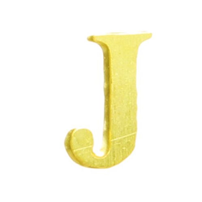 Metal Plate J Gold (Pack of 30)