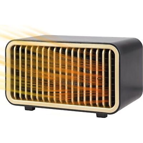 Portable Space Heater, YOUCIDI 550W / 900W Electric Heater Warmer Two Black