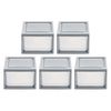 6 Qt. Small Plastic Stackable Storage Drawers Box Modular Gray Clear Set of 5