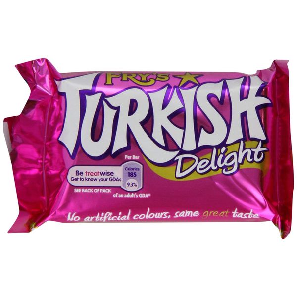 Fry's Turkish Delight Chocolate Bar 51g (Pack of 21) | Sweet Rose-Flavored Jelly Center Covered in Milk Chocolate | Classic Treat for Chocolate Enthusiasts