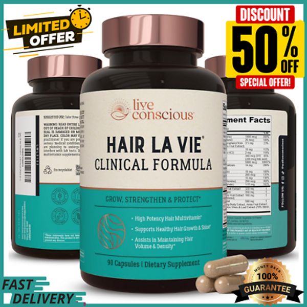 Hair La Vie Live Conscious Clinical Formula Hair Growth Vitamins Biotin 5000mcg