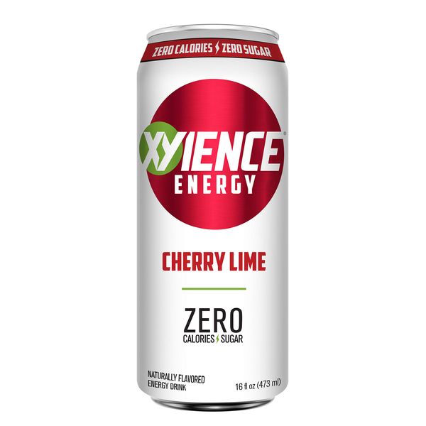 XYIENCE Energy Drink | Cherry Lime | Sugar Free | Zero Calories | Natural Flavors | Vitamin Fortified | 16 Ounce (Pack of 12)