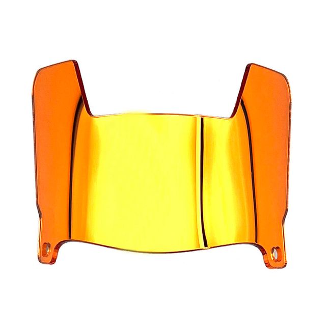 Mini Football Helmet Visor Clear with Clips Universal Fit for Collectors and Builders (Mirror Orange)